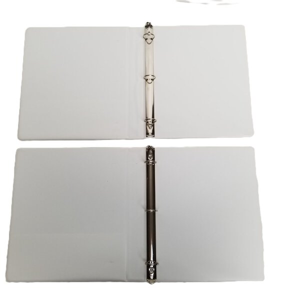 3 Ring View Binders Set of 2 White 1 Inch Office School Organization - Picture 3 of 4